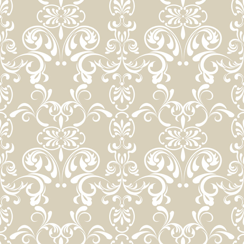 Peck Peel & Stick Damask Tile, 126" L x 24" W
