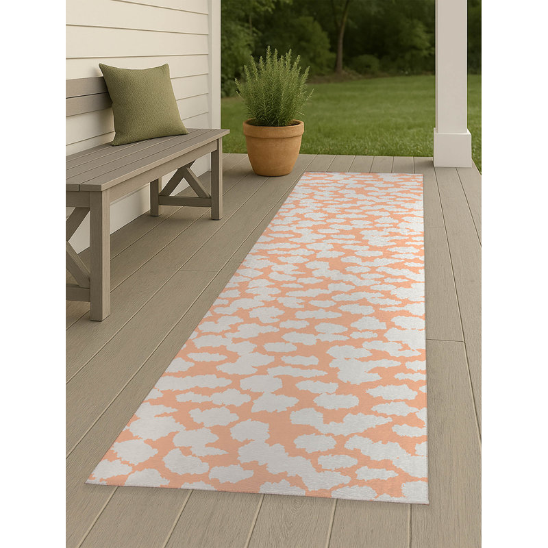 Animal Splat Non-Slip Outdoor Rug, Runner 2'6" x 8'