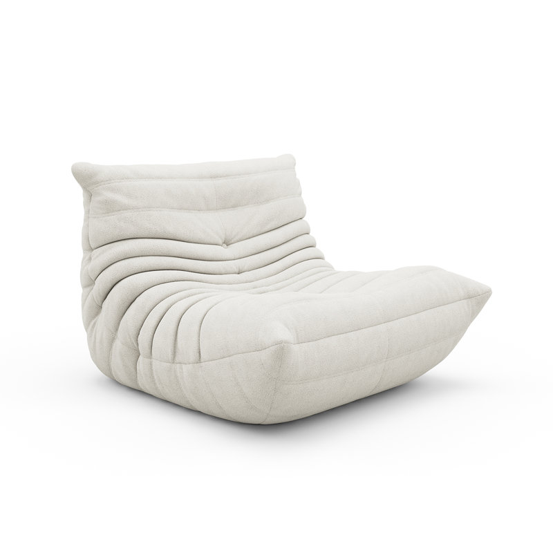 Fauteuil à billes McCullen, fauteuils à billes, chauffeuse douce, L 34 po x H 28 po x P 40 po, Ourson blanc