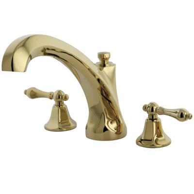 Kingston Brass Metropolitan Two-Handle 3-Hole Deck Mount Roman Tub Faucet