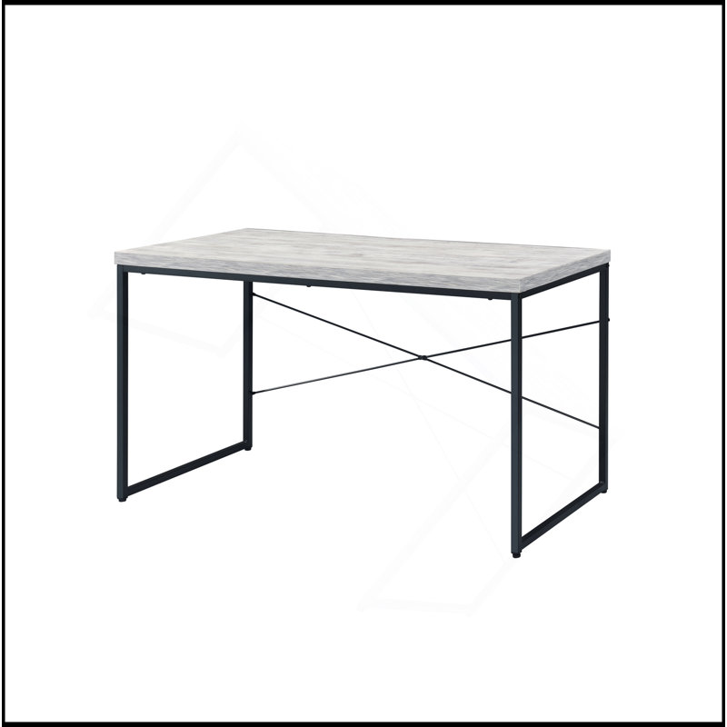 Antique White & Black Finish Writing Desk