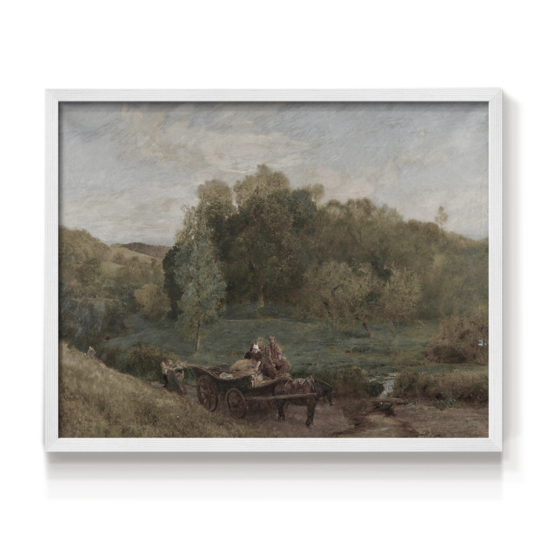 Paysages rétro-CDLII - impression encadrée - reconstituable, H 11 po x l 14 po, Blanc