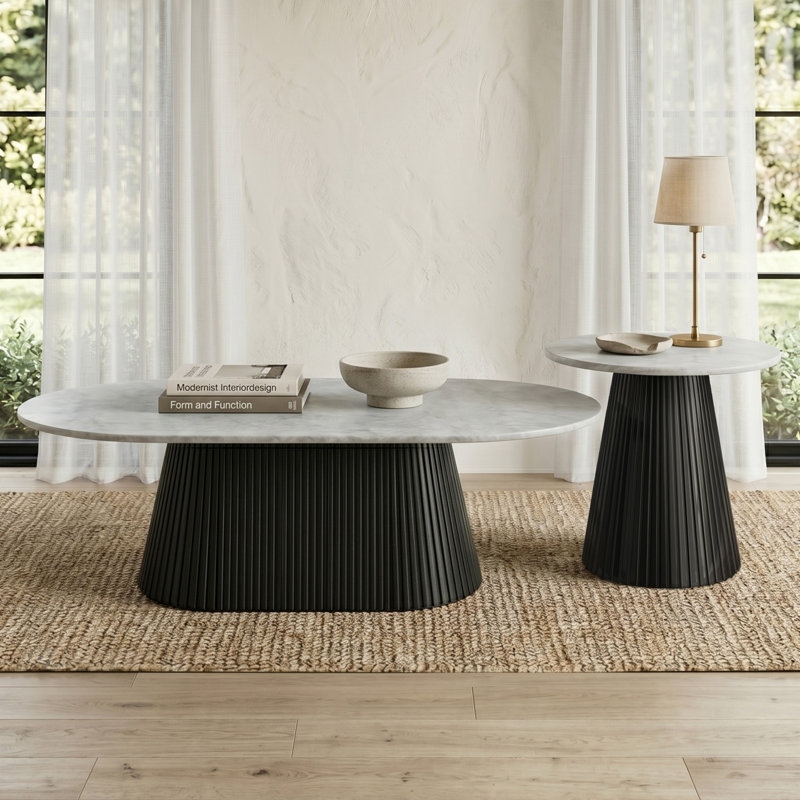 Ensemble de tables basses Huot, 2 pièces: table basse, table de bout