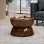 Table basse moderne en sablier brossé brun antique