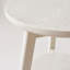 Table d'appoint ronde à 2 niveaux en bois massif - Table de bout blanche avec tablette de rangement pour le salon et la chambre à coucher