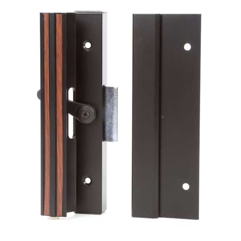 Ensemble de poignées de porte coulées moulées sous pression en aluminium anodisé noir extrudé