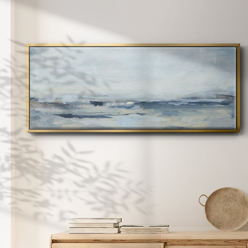 Sailing I- Framed Canvas, 12" H x 30" W