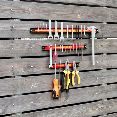 Set of 3 Magnetic Tool Strips Magnetic Strip Set Made of Metal