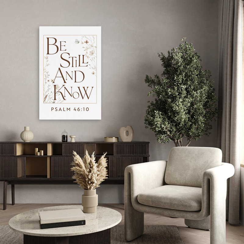 «Be Still And Know», affiche de la campagne moderne «Be Still And Know», psaume 4610, H 36 po x l 24 po