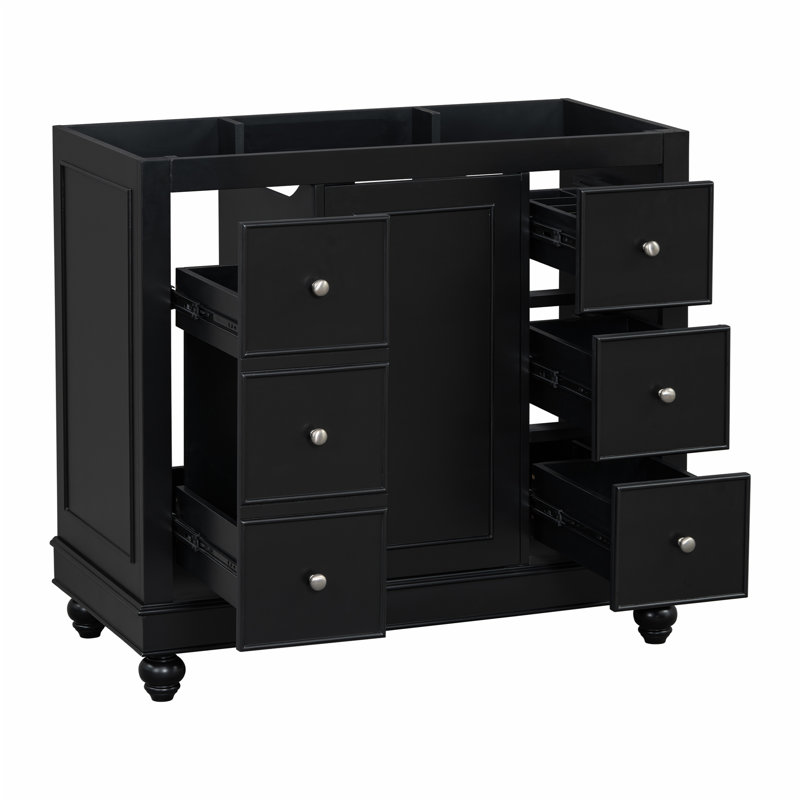 Meuble-lavabo contemporain noir