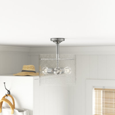 Weccacoe Glass Semi Flush Mount
