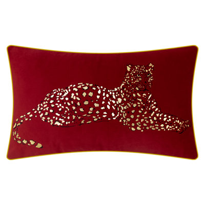 Decorative Leopard Throw Pillow Cover Velvet Animal Print Design