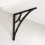 Simple Arch Cast Iron Shelf Bracket - Black Powder Coat