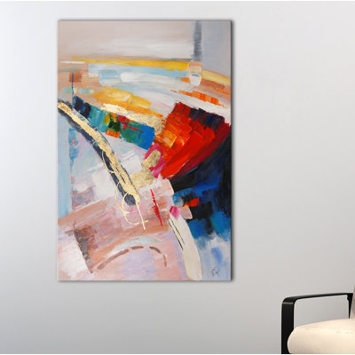 Abstract by E. Ramirez - Wrapped Canvas Painting Print