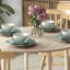 Petite table de cuisine HOMcom de 35 po, table rabattable rabattable pour petits espaces, table de salle à manger pliante ronde avec pieds en bois massif pour la cuisine, la salle à manger, couleur chêne