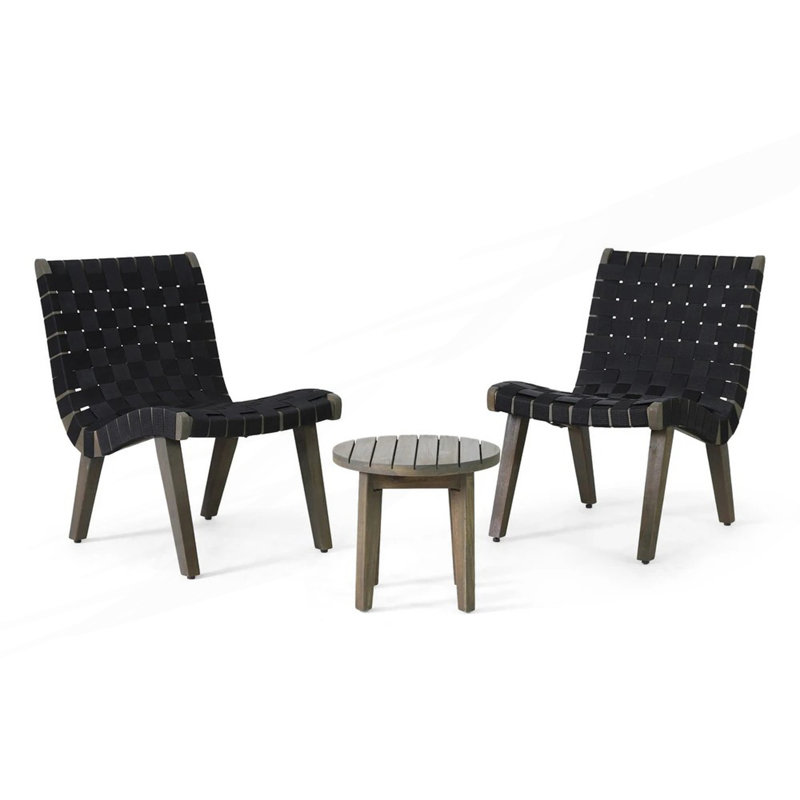 Ensemble de conversation d'extérieur 3 pièces pour patio