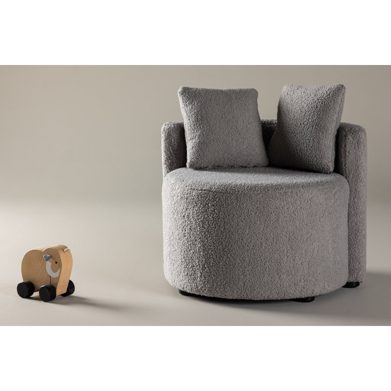 Prisco Upholstered Armchair, Grey