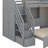 Twin-Over-Full Bunk Bed Featuring Storage Steps, Built-In Wardrobe, USB Ports & Lighting-1428411745