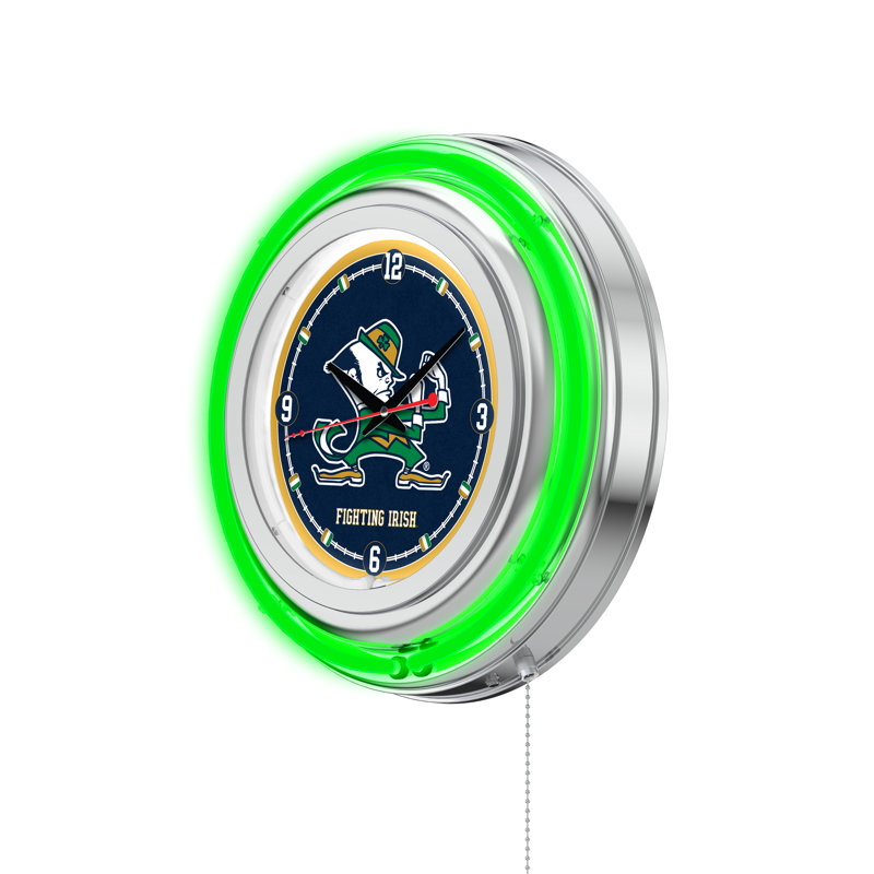 Horloge murale 15 po NCAA, Notre Dame - farfadet