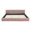 Lit plateforme très grand avec tête de lit - Tissu en chenille épais pour un sommeil paisible sans sommier tapissier (88,5 po x 85,5 po x 24 po)