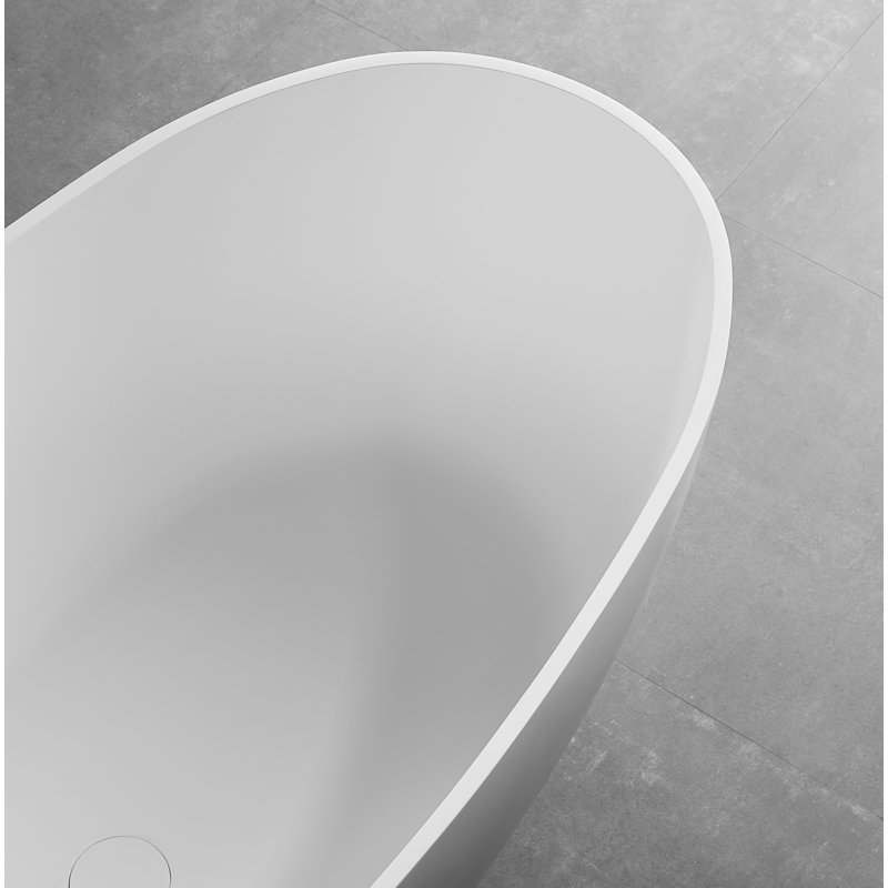59.13'' x 29.13'' Freestanding Soaking Resin Bathtub, White