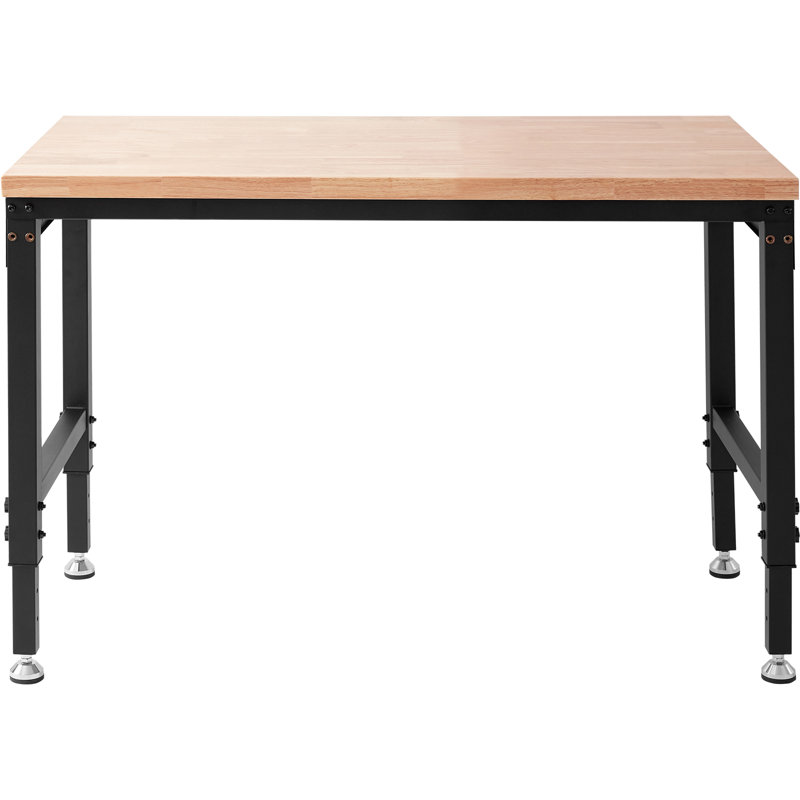 Établi réglable, table de garage L 48 po x l 24 po avec roues universelles