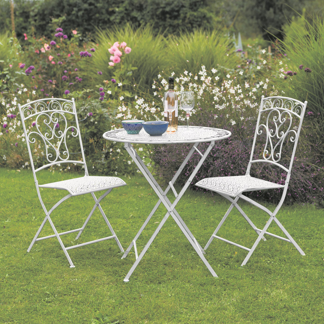 Drewes 2 Person Outdoor Bistro Table and Chair Set