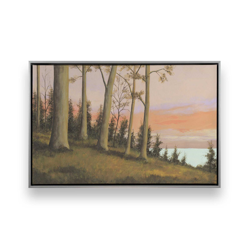 Impression sur toile, "Télécommande Lakeshore II" par Michael Willett, Argent argent, H 12 po x l 16 po