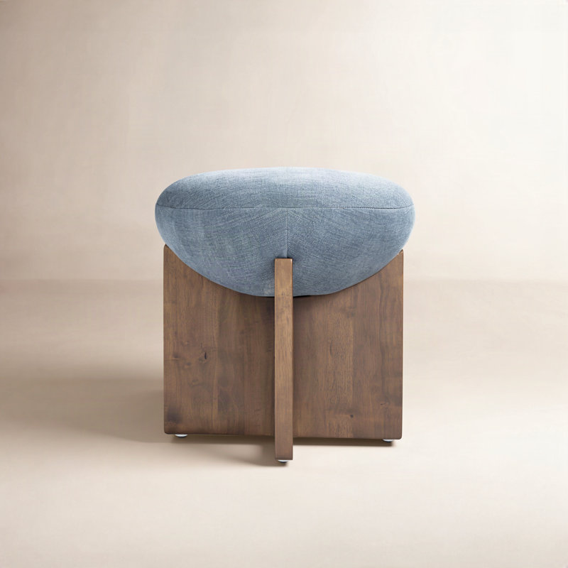 Dax Ottoman, Laughlin Denim, Vintage Parawood