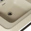 Lavabo de console de salle de bain cannelé avec cuve intégrée à surface solide, pieds en métal rétro et barre à serviettes-1966015440-1966015455