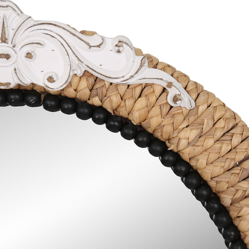 Amsah Arched Rattan Accent Mirror