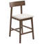 Upholstered Counter Stool with Solid Wood Frame-135958632