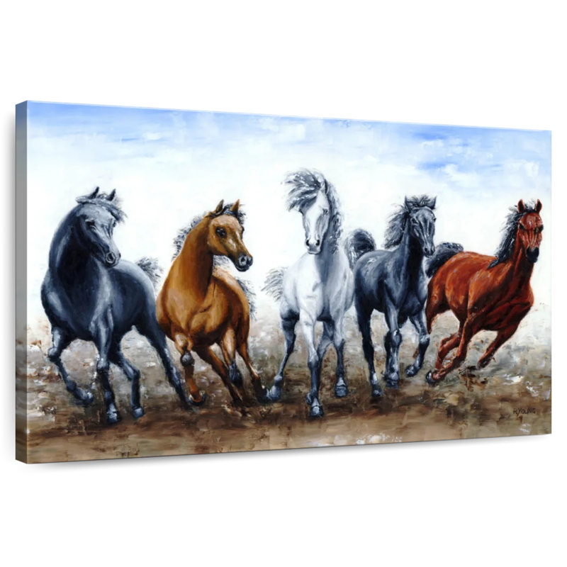 Brampt Wild Arabians, 8" H x 12" W