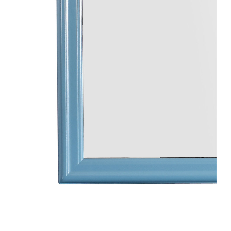 Miroir bleu sarcelle G3180-m - verre bas pour des images claires et sans ambiguïté, cadre en placage de bois, compatible avec le manifeste conforme
