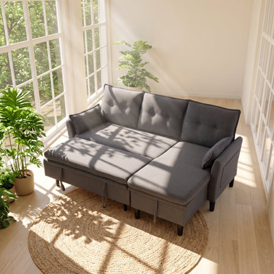 Canapé modulaire réversible avec rangement 78,35 po x P 51,18 po x H 35,43 po