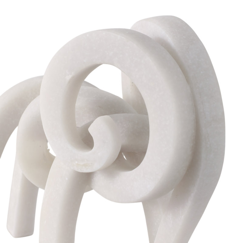 Resin Elephant Figurine – Decorative Objects, Kitchen Decor, and Home Decor Accent Statue for Living Room, Entryway, or Office – Handcrafted Animal Sculpture, 12.75", White