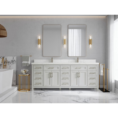 Ensemble de meuble-lavabo double 84 po Huntwood