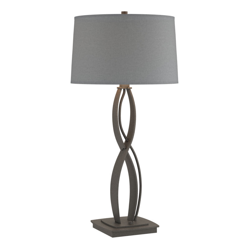 Almost Infinity Table Lamp, Natural Anna, Natural Iron