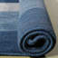 TAPIS DE CONDUITE EN LAINE DE COULEUR NOIR FAIT MAIN Kenshawn - Rond | Bleu bleu clair, design moderne contemporain, antidérapant fait main à poils longs-118851548