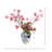 Magnolia and Dahlia Arranged in a Decorated Ceramic Vase