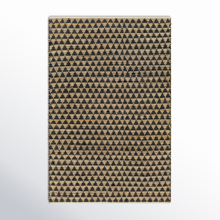 Addy Handmade Black, Brown Rug