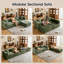 5 Seater Chenille Sofa-1632064846