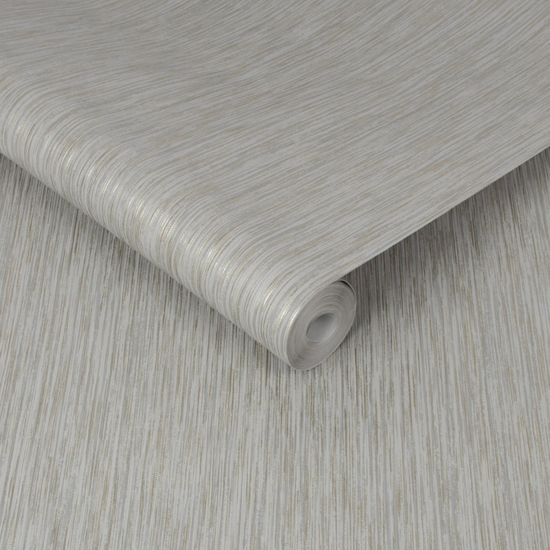 Supefresco Easy Beka Grey/Pale Gold Metallic Textured Wallpaper