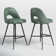 Etna Swivel Upholstered Counter Stool with Metal Frame