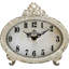 Horloge de table rétro, conception rustique à piles, décoration chic pour manteau de cheminée, tablette, bureau, comptoir - patiné