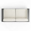 Causeuse, finition noire avec coussin beige