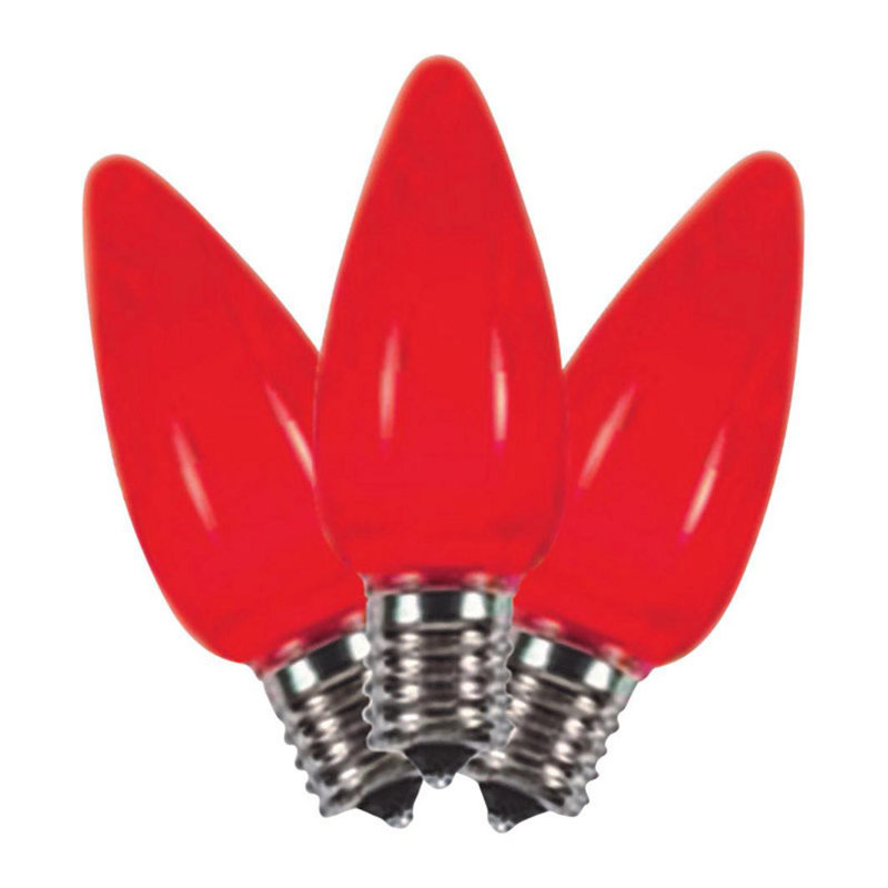 Ampoule de noël en céramique à del c9, Rouge