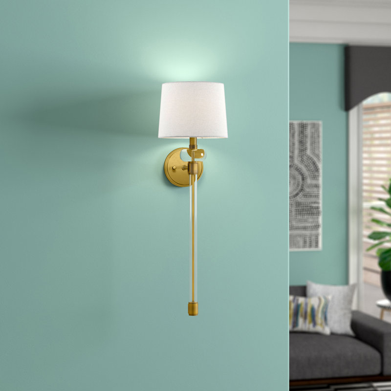 Anzlie Armed Sconce, Weathered Brass