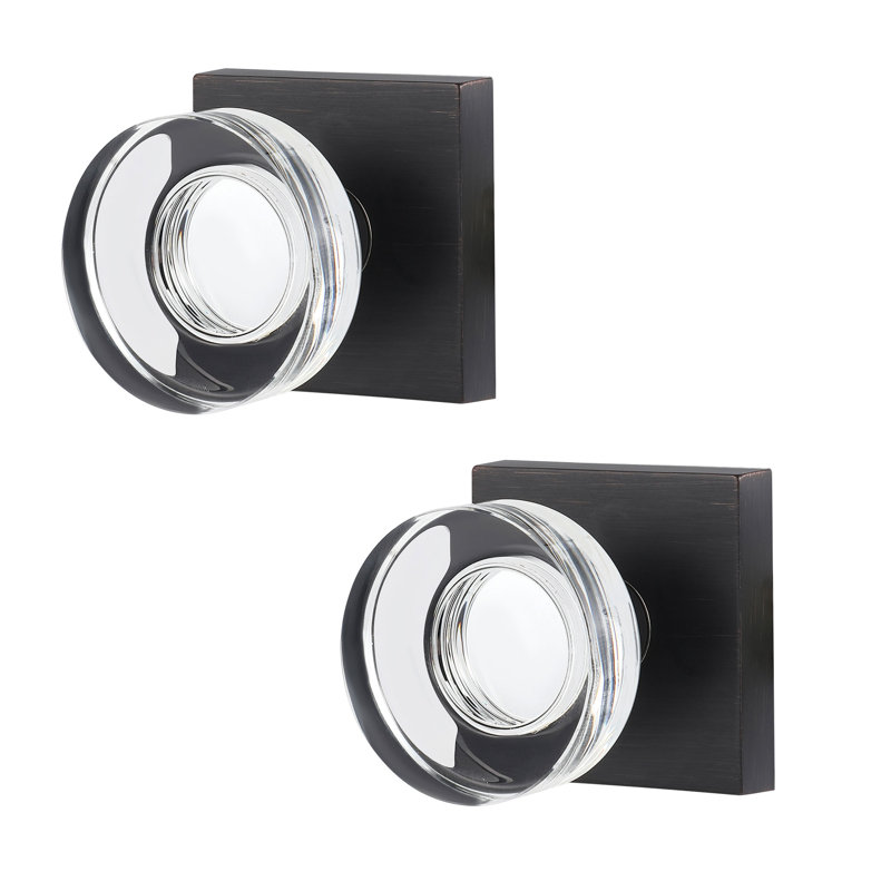 Coolnews Retro Elegant Series Crystal Dummy Door Knobs, Oil Rubbed Bronze