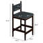 Tabouret de bar 19,5 po de largeur avec cadre en bois et repose-pieds Illait-1584214898-1584214899
